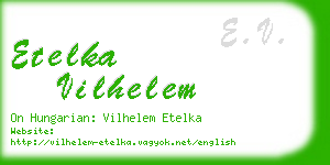 etelka vilhelem business card